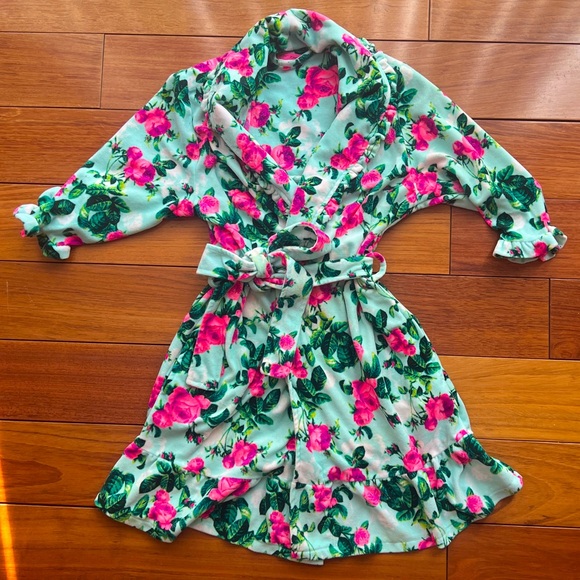 Betsey Johnson Other - Betsey Johnson Fussy Floral Ruffle Robe Small